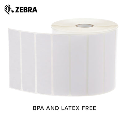 Zebra 4 x 1 in Direct Thermal Paper Labels Z-Perform 2000D Permanent Adhesive Shipping Labels 1 in Core 6 rolls 10031639SP