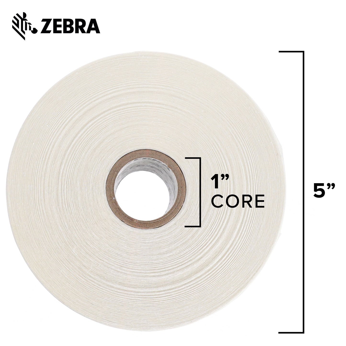 Zebra 2.25 x 1.25 in Direct Thermal Polypropylene Labels PolyPro 4000D Permanent Adhesive Shipping Labels 1 in Core 6 rolls 10031644SP