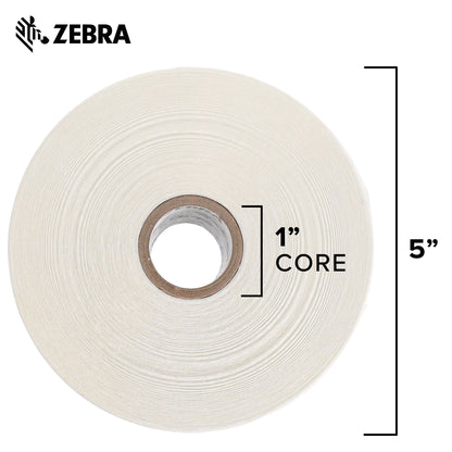 Zebra 2.25 x 1.25 in Direct Thermal Polypropylene Labels PolyPro 4000D Permanent Adhesive Shipping Labels 1 in Core 6 rolls 10031644SP