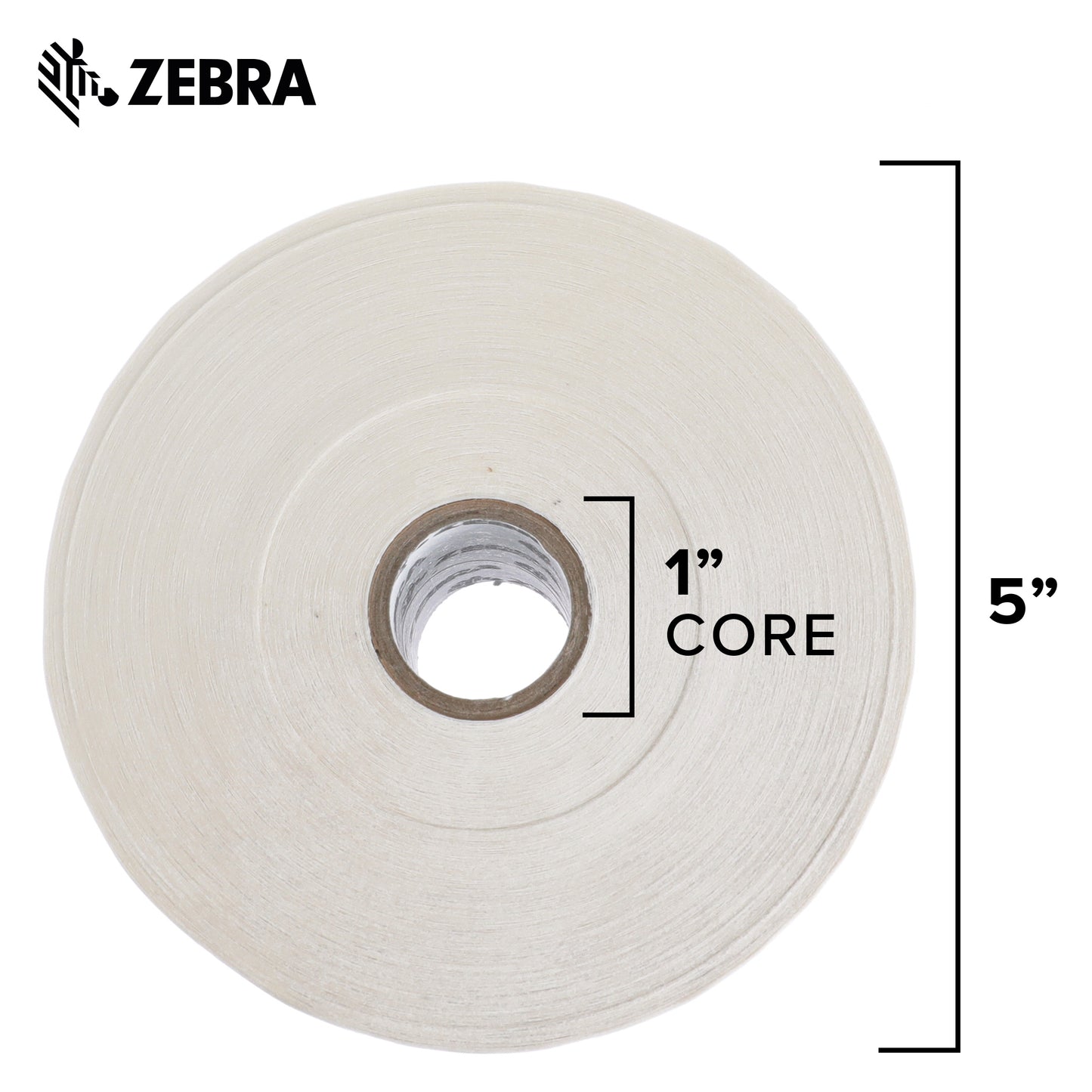 Zebra 3 x 1 in Thermal Transfer Polyester Labels Z-Ultimate 3000T Permanent Adhesive Shipping Labels 1 in Core 8 Rolls 10031646SP