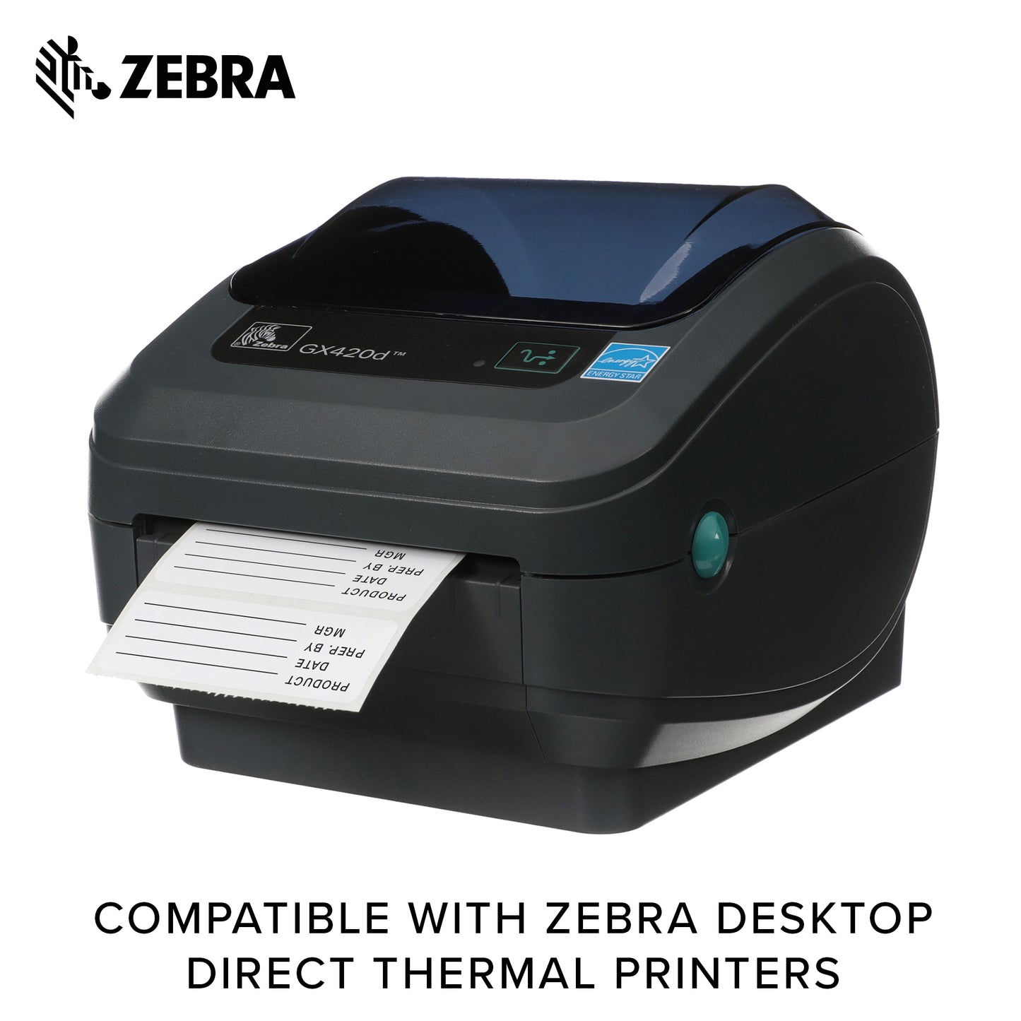Zebra 3 x 1 in Thermal Transfer Polyester Labels Z-Ultimate 3000T Permanent Adhesive Shipping Labels 1 in Core 8 Rolls 10031646SP