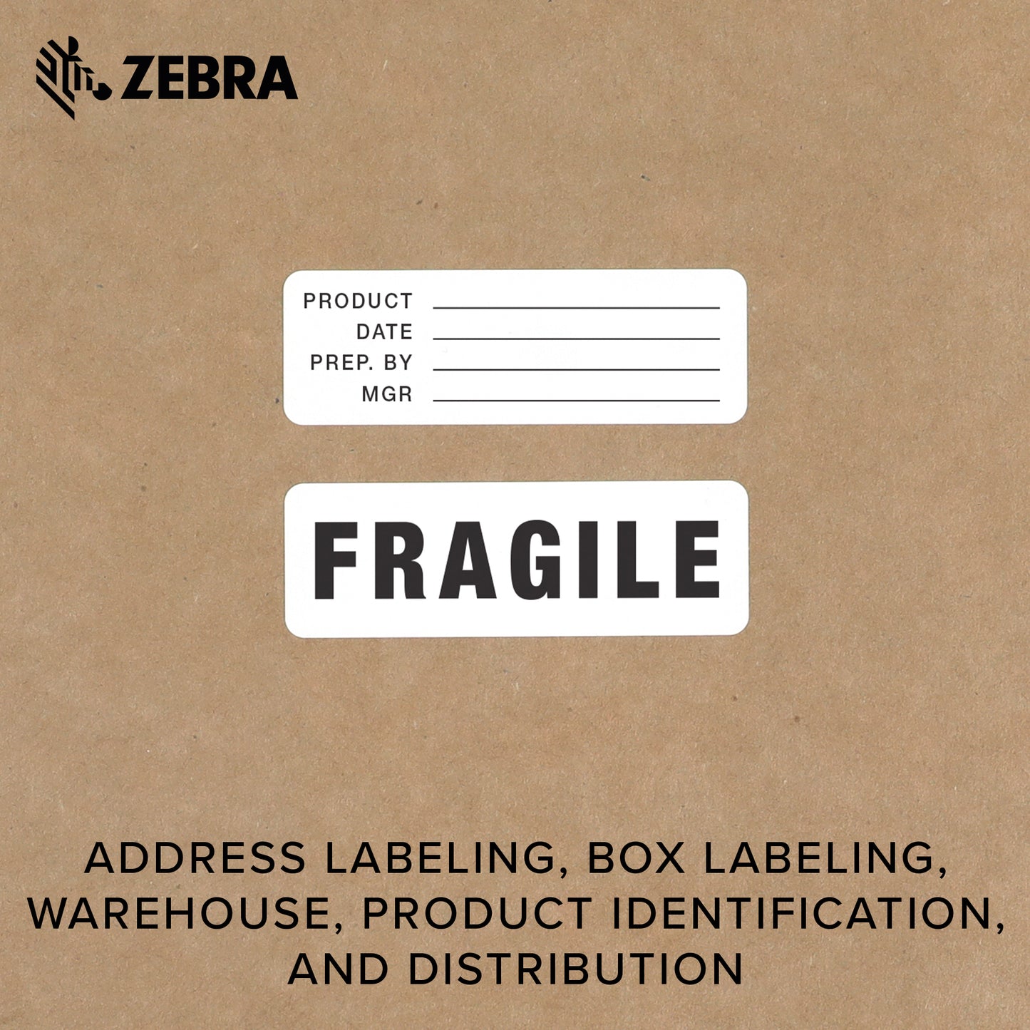 Zebra 3 x 1 in Direct Thermal Paper Labels Z-Perform 2000D Permanent Adhesive Shipping Labels 3 in Core 6 rolls 10031653SP