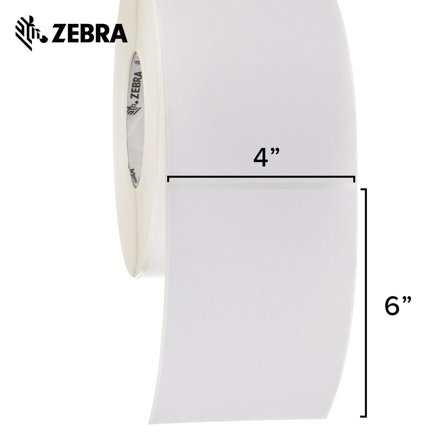 Zebra - 4 x 6 in Direct Thermal Paper labels, Z-Perform 2000D Permanent Adhesive Shipping labels, Zebra Industrial Printer Compatible, 3 in Core - 4 rolls - 10031655SP