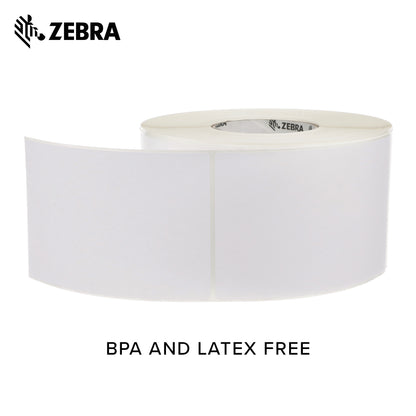 Zebra - 4 x 6 in Direct Thermal Paper labels, Z-Perform 2000D Permanent Adhesive Shipping labels, Zebra Industrial Printer Compatible, 3 in Core - 4 rolls - 10031655SP