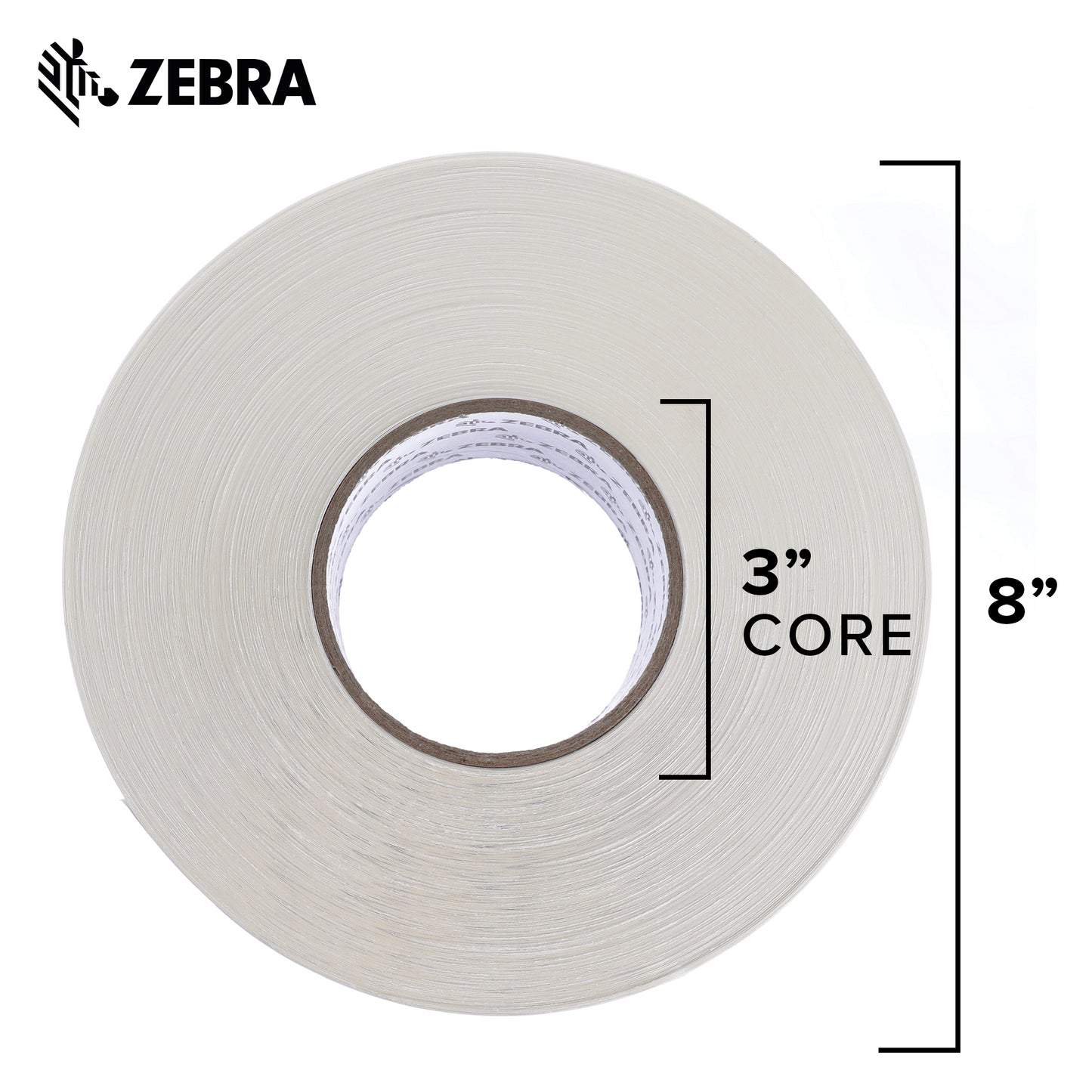 Zebra - 3 x 1 in Thermal Transfer Polypropylene labels, PolyPro 3000T Permanent Adhesive Shipping labels, Zebra Industrial Printer Compatible, 3 in Core - 4 rolls - 10031658SP
