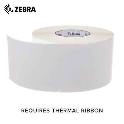 Zebra - 4 x 6 in Thermal Transfer Polypropylene labels, PolyPro 4000T Permanent Adhesive Shipping labels, Zebra Industrial Printer Compatible, 3 in Core - 4 rolls - 10031660SP