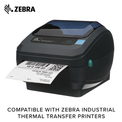 Zebra - 4 x 6 in Direct Thermal Paper labels, Z-Perform 1000D Permanent Adhesive Shipping labels, Zebra Mobile Printer Compatible, 0.75 in Core - 12 rolls - 10031661SP