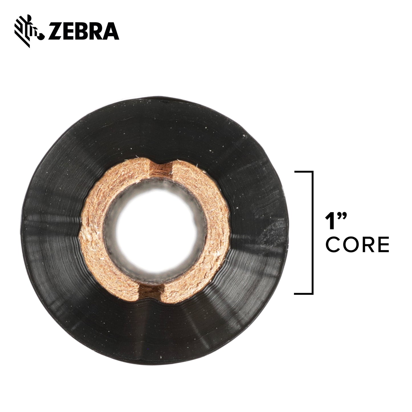 Zebra Standard Black Wax Ribbon for Thermal Transfer Desktop Printers Width 4.33 in Length 242 ft 0.5 in Core 6 Rolls 10031723SP