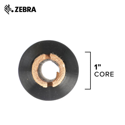 Zebra Premium Black Resin Ribbon for Thermal Transfer Desktop Printers 4.33 in Wide 242 ft Long 0.5 in Core 6 Rolls 10031728SP