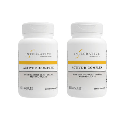 Integrative Therapeutics - Active B-Complex - Cellular Energy Production*- with 8 B-Vitamins, Vitamin B12, Folate, Choline - 60 Capsules, 2 Pack