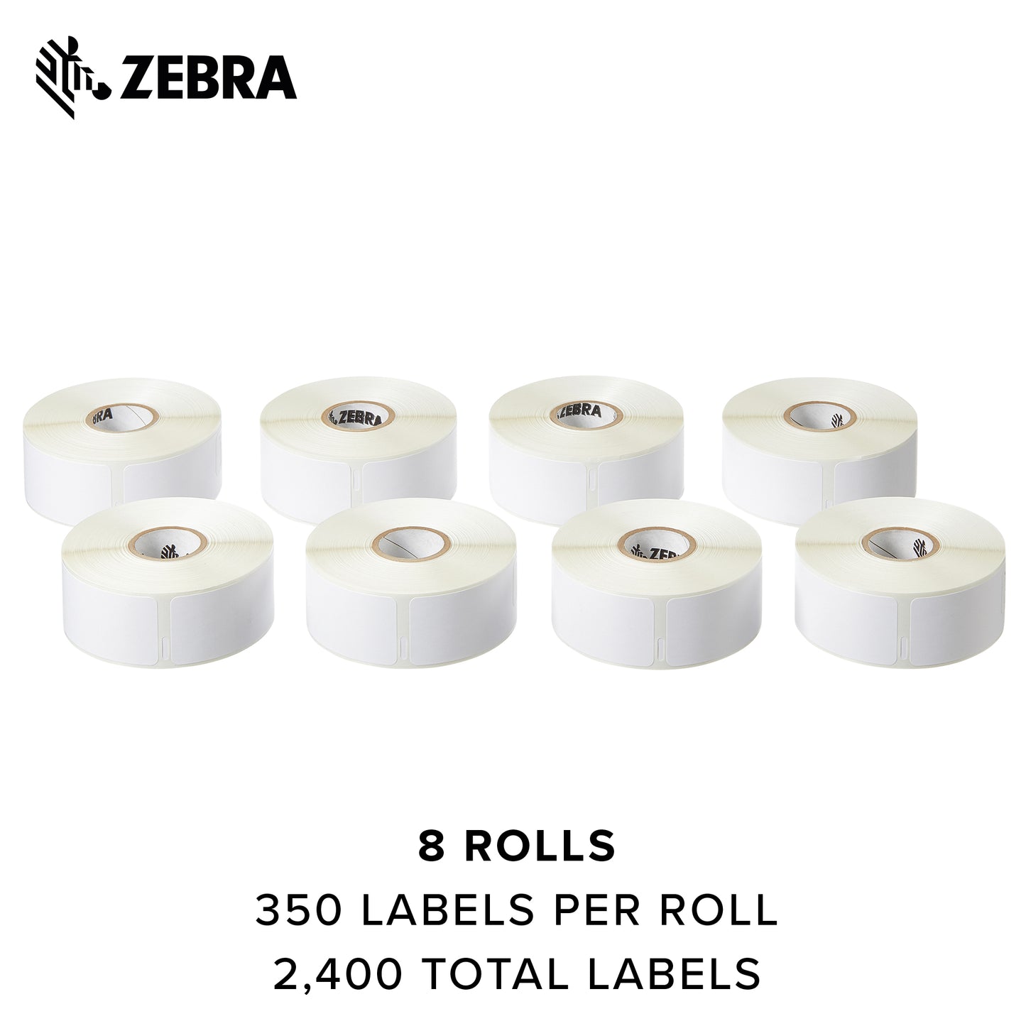 Zebra Dymo Address Labels 1 1/8 x 3 1/2 in Compatible with Dymo LabelWriter Printer 8 Rolls 10033430SP