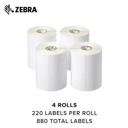 Zebra Dymo XL Shipping Labels 4 x 6 in Compatible with Dymo LabelWriter 4XL Printer 4 Rolls 10033432SP