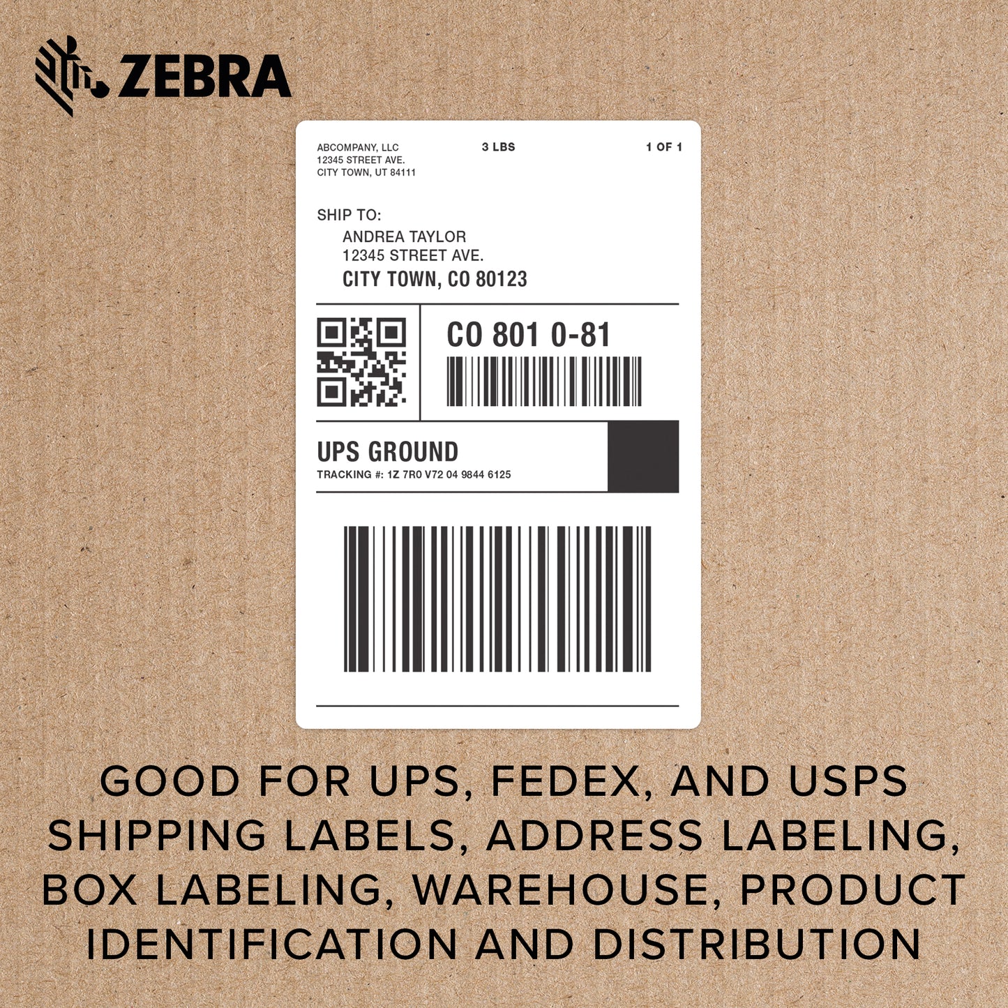 Zebra Dymo XL Shipping Labels 4 x 6 in Compatible with Dymo LabelWriter 4XL Printer 4 Rolls 10033432SP
