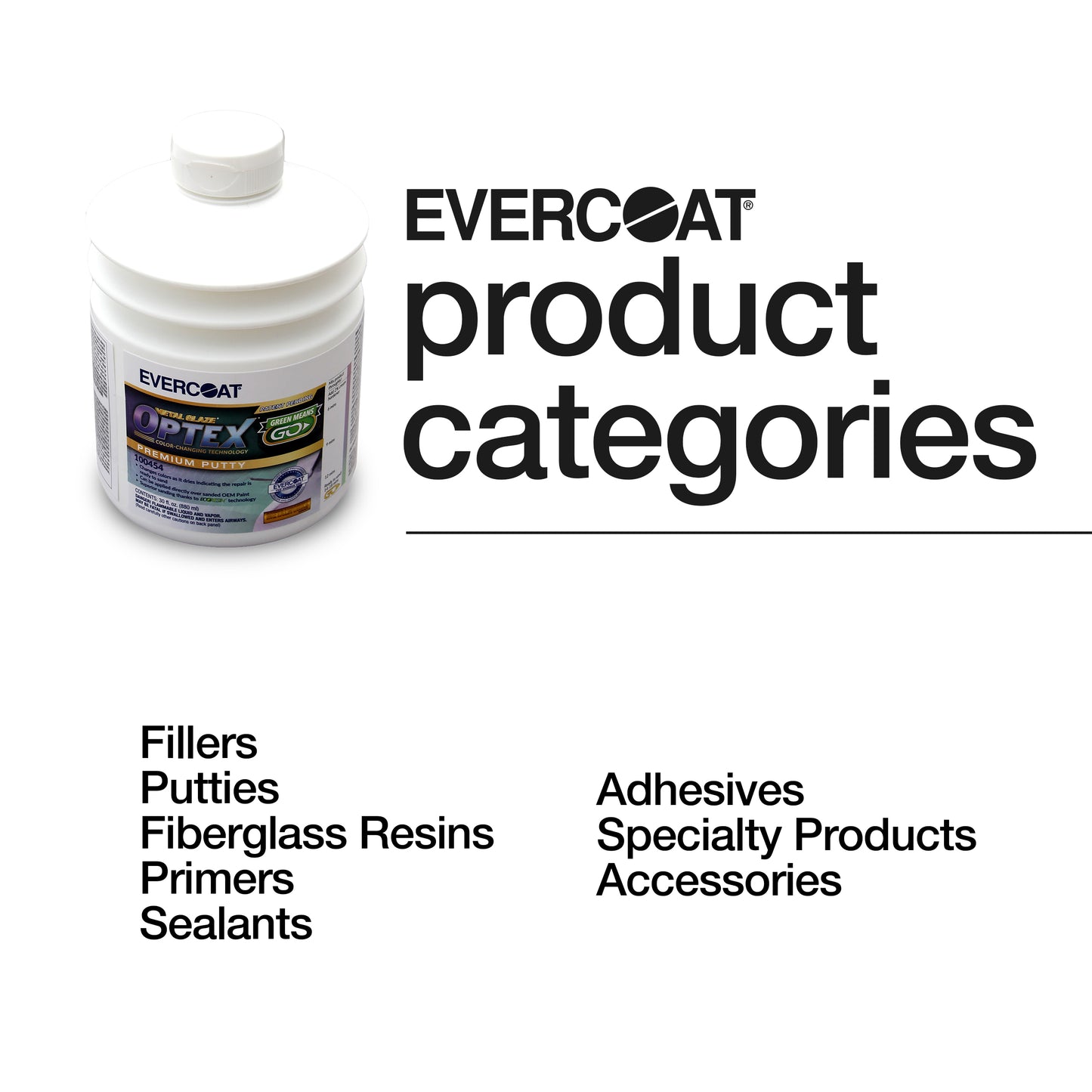 Evercoat Metal Glaze Optex - Highly Adhesive Sanding Polyester Putty & Body Filler - 30 Fl Oz