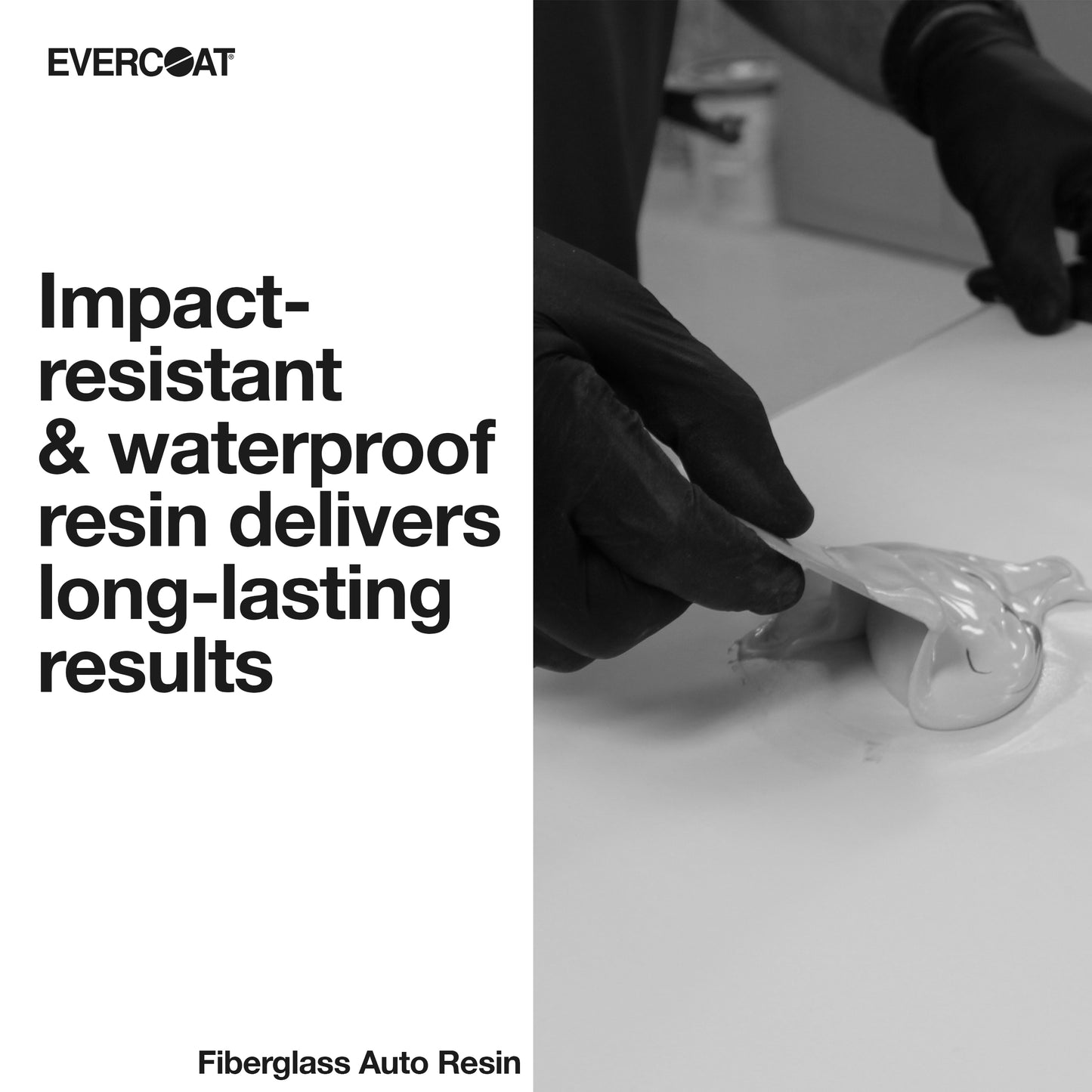 Evercoat Fiberglass Auto Resin - Waterproof & Impact-Resistant Formula - 128 Fl Oz