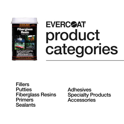 Evercoat Fiberglass Auto Resin - Waterproof & Impact-Resistant Formula - 32 Fl Oz