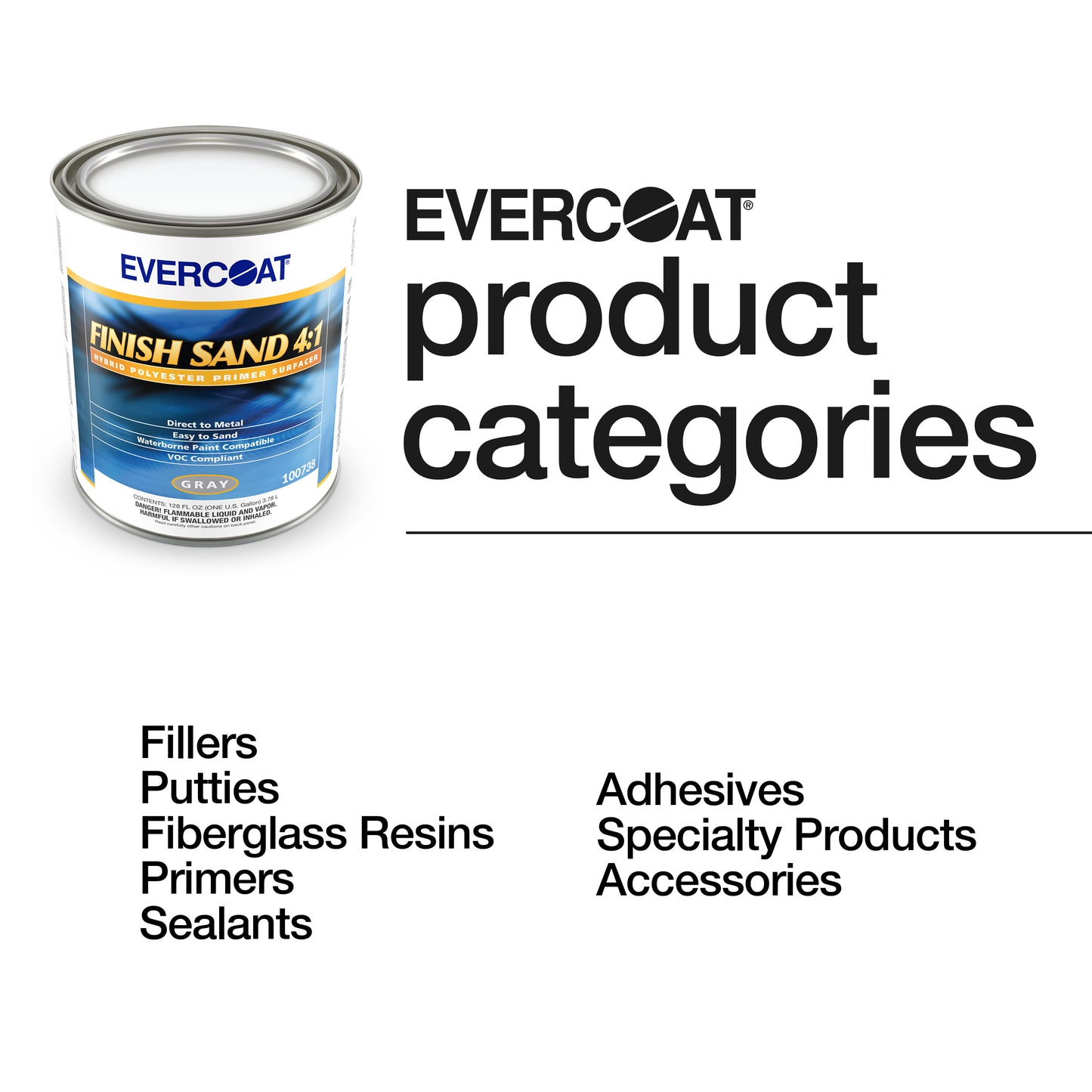 Evercoat FIB-738 Finish Sand 4:1 Hybrid Polyester Primer Surfacer