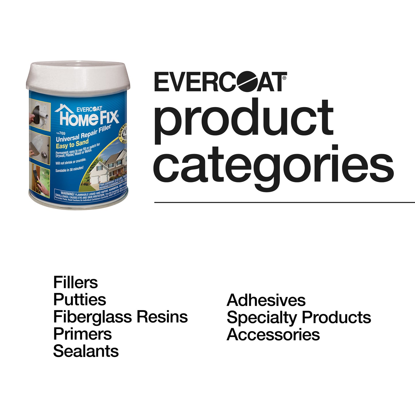 Evercoat Universal Repair Filler - Durable Drywall, Metal, Wood, and Plaster Repair - 32 Fl Oz