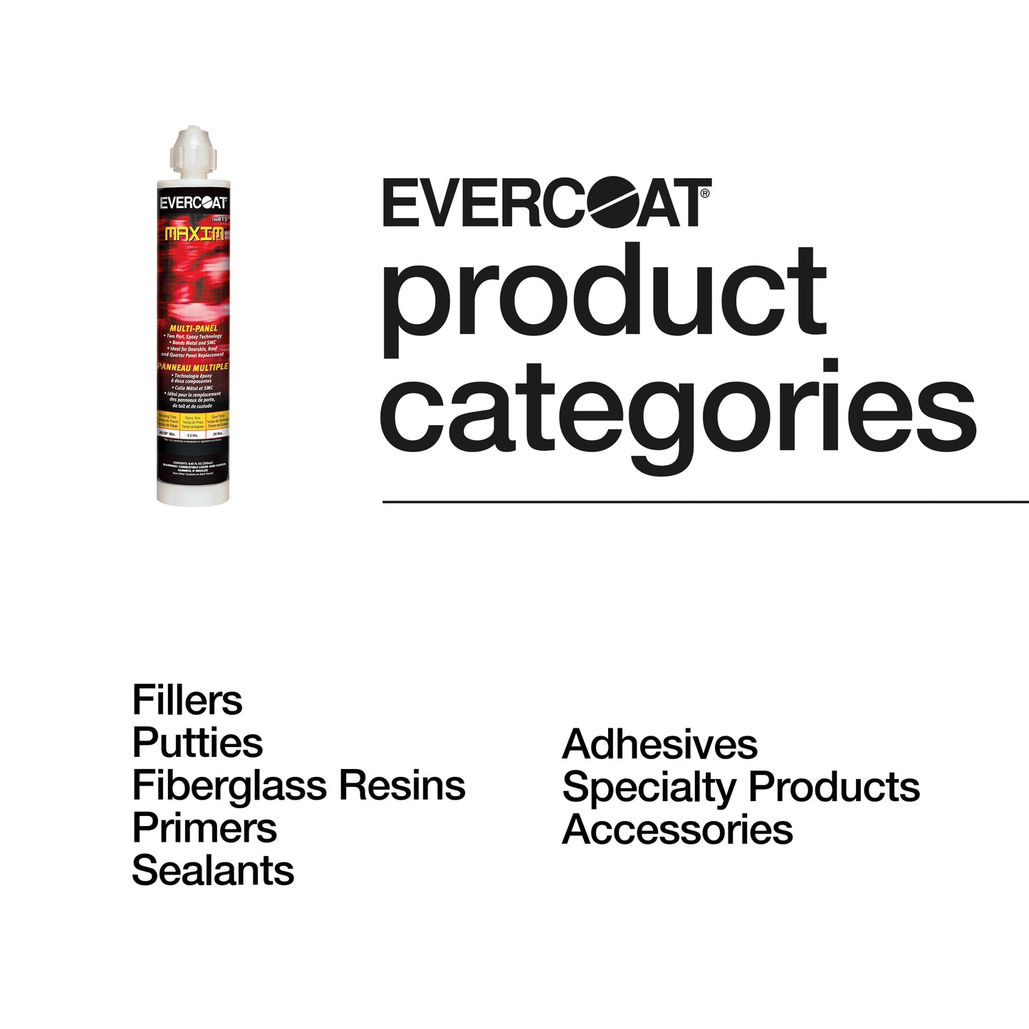 Evercoat Maxim Multi-Panel Panel Bonding Adhesive for Cold-Rolled Steel, Aluminum & More - 8.5 Fl Oz