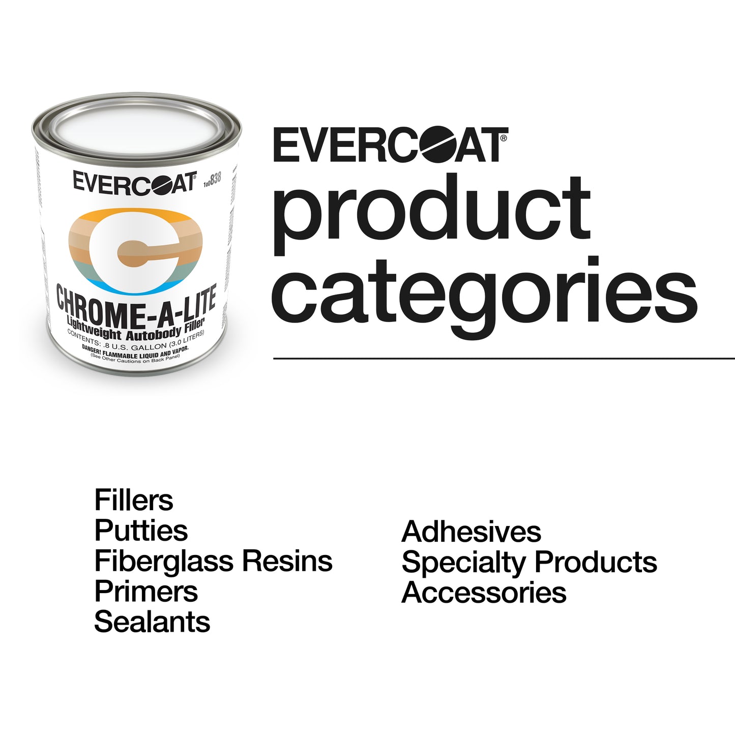 Evercoat 838 Chrome-A-Lite Body Filler - Gallon
