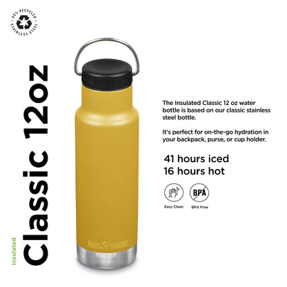 Insulated Classic Narrow 12oz (w/ Loop Cap) Marigold