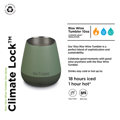Klean Kanteen Rise 10oz Wine Tumbler - Stainless Steel - Sea Spray