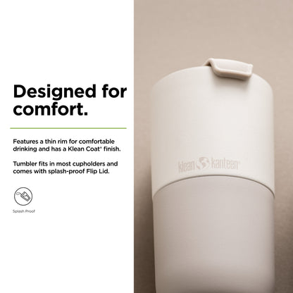 Klean Kanteen Rise 16oz Tumbler - Stainless Steel with Flip Lid - Tofu