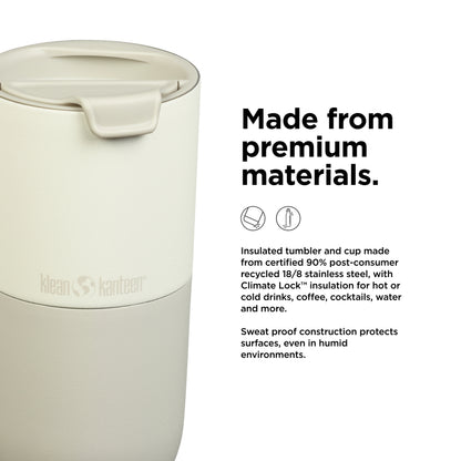 Klean Kanteen Rise 16oz Tumbler - Stainless Steel with Flip Lid - Tofu