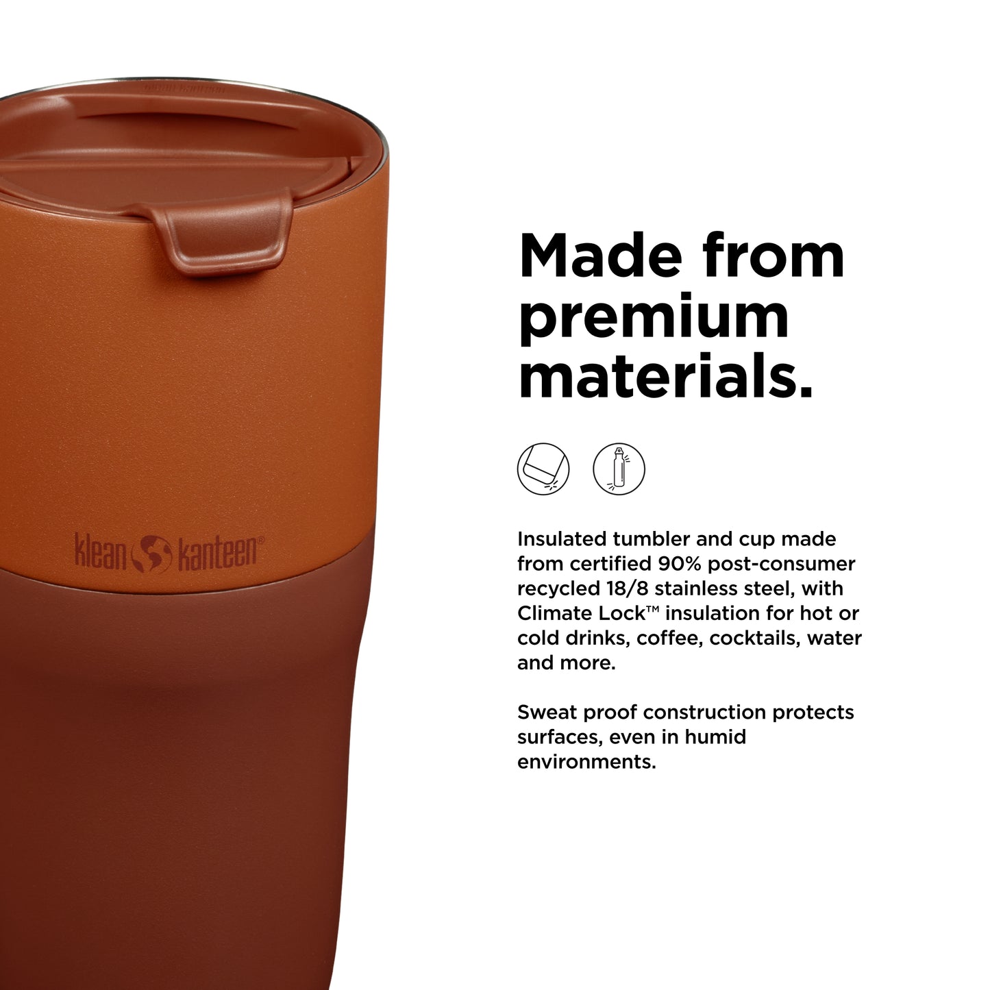Klean Kanteen Rise 26oz Tumbler - Stainless Steel with Flip Lid - Autumn Glaze