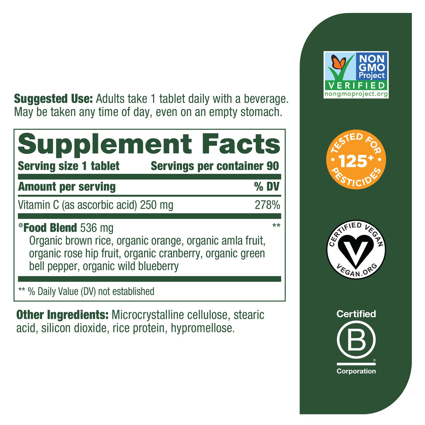 MegaFood - Complex C, Supports Immunity and Well-being with Rosehips and Orange, Vegan, Gluten-Free, Non-GMO, 90 Tablets