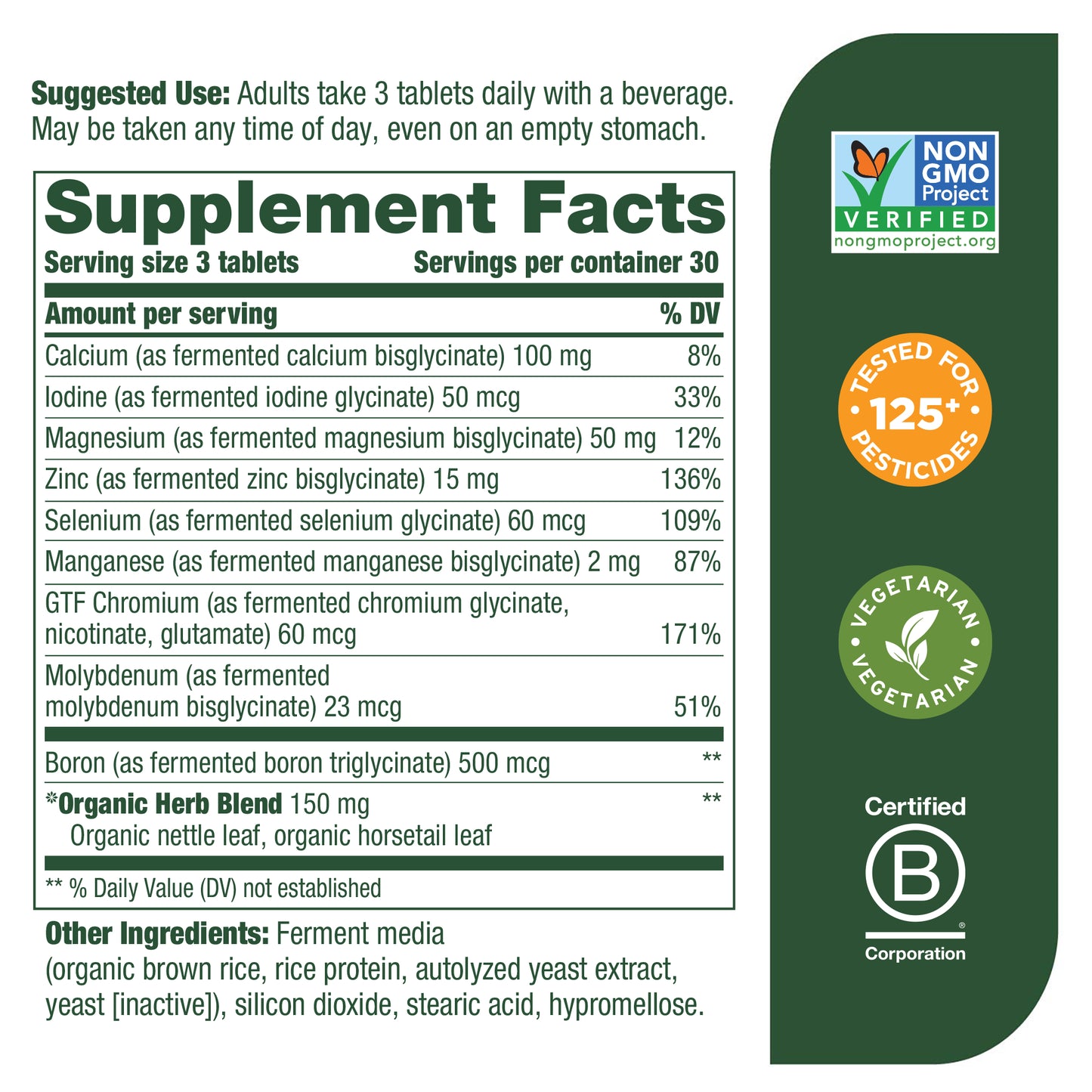 MegaFood Balanced Minerals - Helps Maintain Bone and Cardiovascular Health - Multimineral Supplement with Essential Minerals, Herbs, and Nutrients - Gluten-Free and Vegetarian - 90 Tabs (30 Servings)