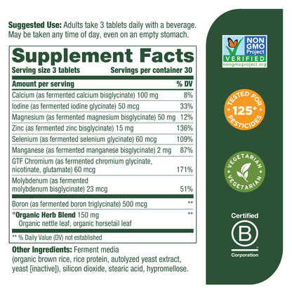 MegaFood Balanced Minerals - Helps Maintain Bone and Cardiovascular Health - Multimineral Supplement with Essential Minerals, Herbs, and Nutrients - Gluten-Free and Vegetarian - 90 Tabs (30 Servings)