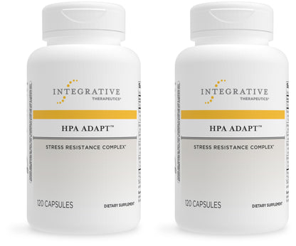 Integrative Therapeutics HPA Adapt - Supports Healthy Stress Response* - with Ashwagandha, Maca, Holy Basil & Rhodiola - Gluten Free - Soy Free - 120 Vegan Capsules - 2 Pack