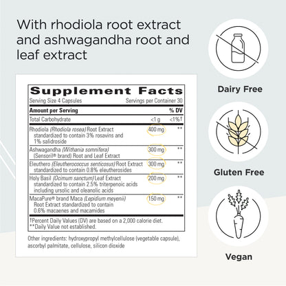 Integrative Therapeutics HPA Adapt - Supports Healthy Stress Response* - with Ashwagandha, Maca, Holy Basil & Rhodiola - Gluten Free - Soy Free - 120 Vegan Capsules - 2 Pack