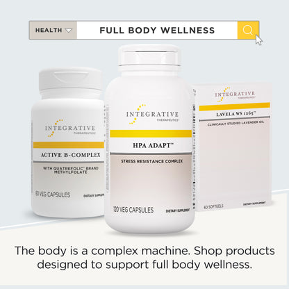 Integrative Therapeutics HPA Adapt - Supports Healthy Stress Response* - with Ashwagandha, Maca, Holy Basil & Rhodiola - Gluten Free - Soy Free - 120 Vegan Capsules - 2 Pack