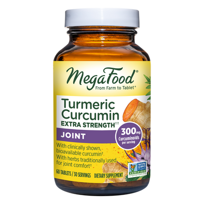 MegaFood, Turmeric Strength for Joint, Maintains Joint Health and Mobility, Vitamin and Herbal Dietary Supplement, Gluten Free, Vegan, 60 tablets (30 servings)