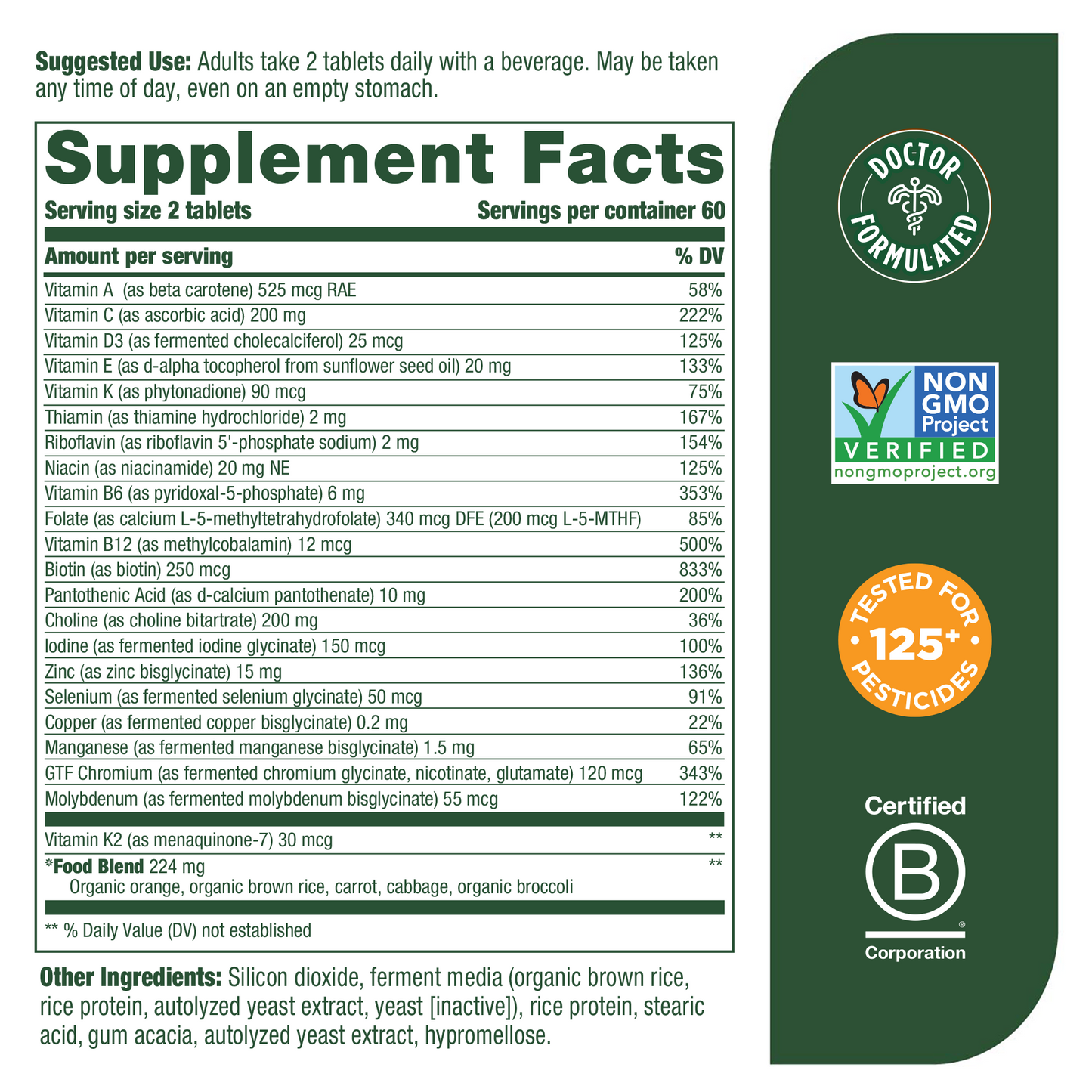 MegaFood, Multi for Men 40+, Supports Optimal Health and Wellbeing, Multivitamin and Mineral Supplement, Gluten Free, Vegetarian, 120 Tablets