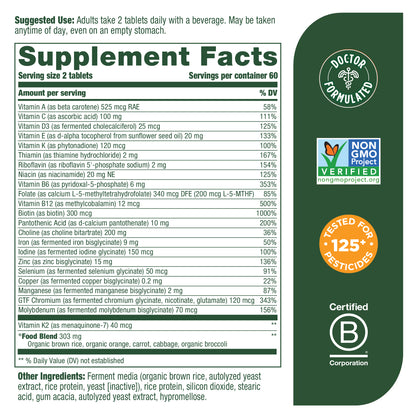 MegaFood, Multi for Women 40+, Supports Optimal Health and Wellbeing, Multivitamin and Mineral Dietary Supplement, Gluten Free, Vegetarian, 120 Tablets