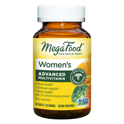 MegaFood, Multi for Women, Supports Optimal Health and Wellbeing, Multivitamin and Mineral Dietary Supplement, Gluten Free, Vegetarian, 60 Tablets