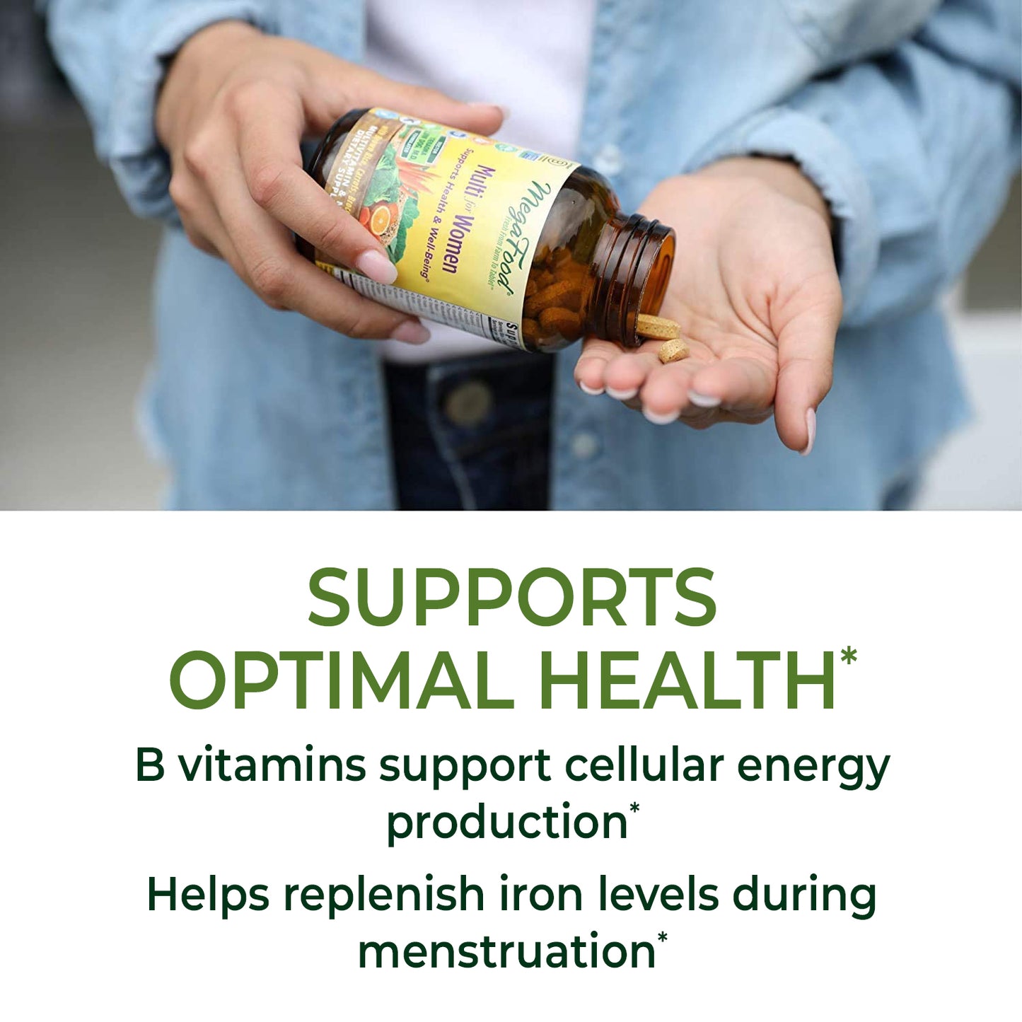 MegaFood, Multi for Women, Supports Optimal Health and Wellbeing, Multivitamin and Mineral Dietary Supplement, Gluten Free, Vegetarian, 60 Tablets