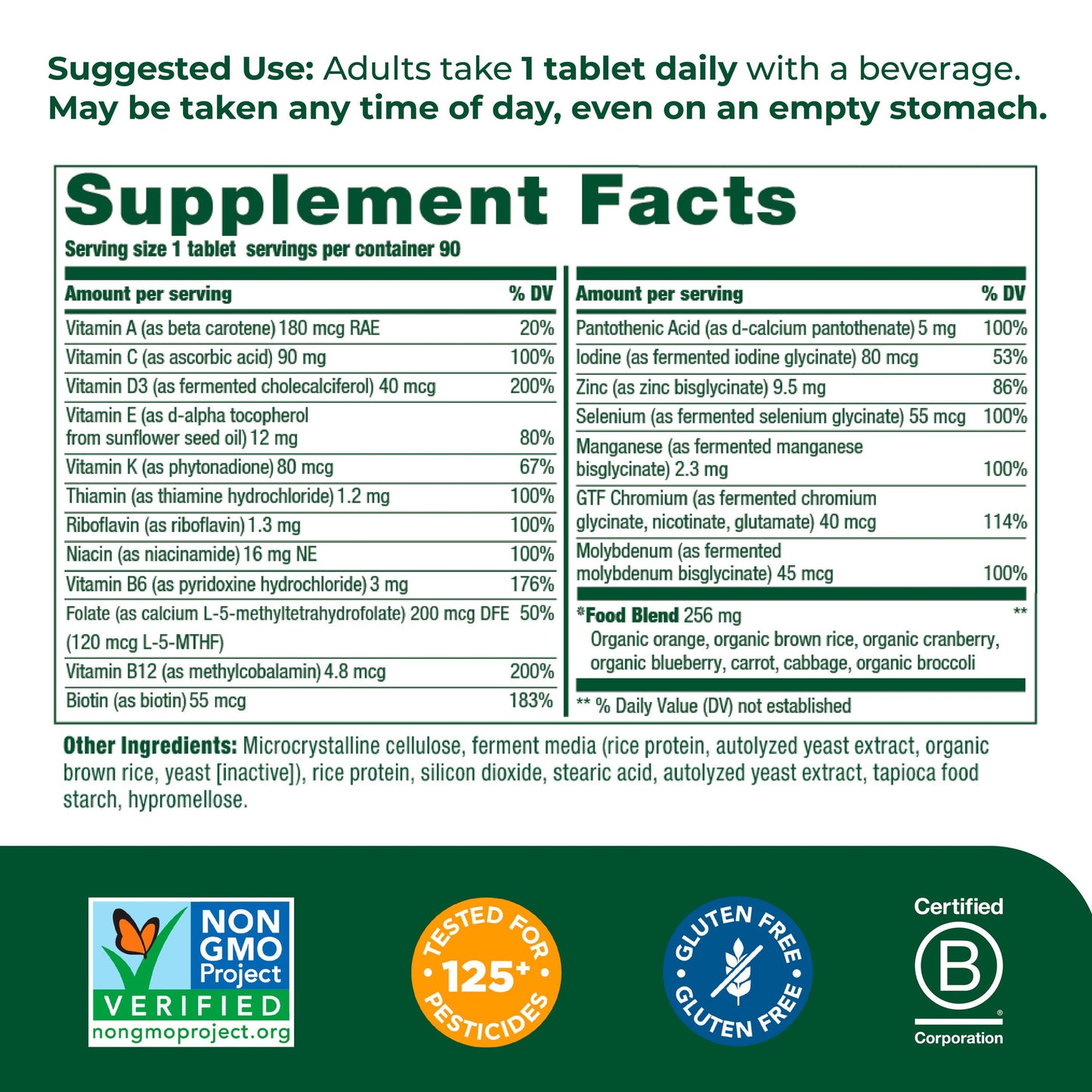 MegaFood, Women Over 55 One Daily, Supports Optimal Health and Wellbeing, Multivitamin and Mineral Dietary Supplement, Vegetarian, 90 Tablets