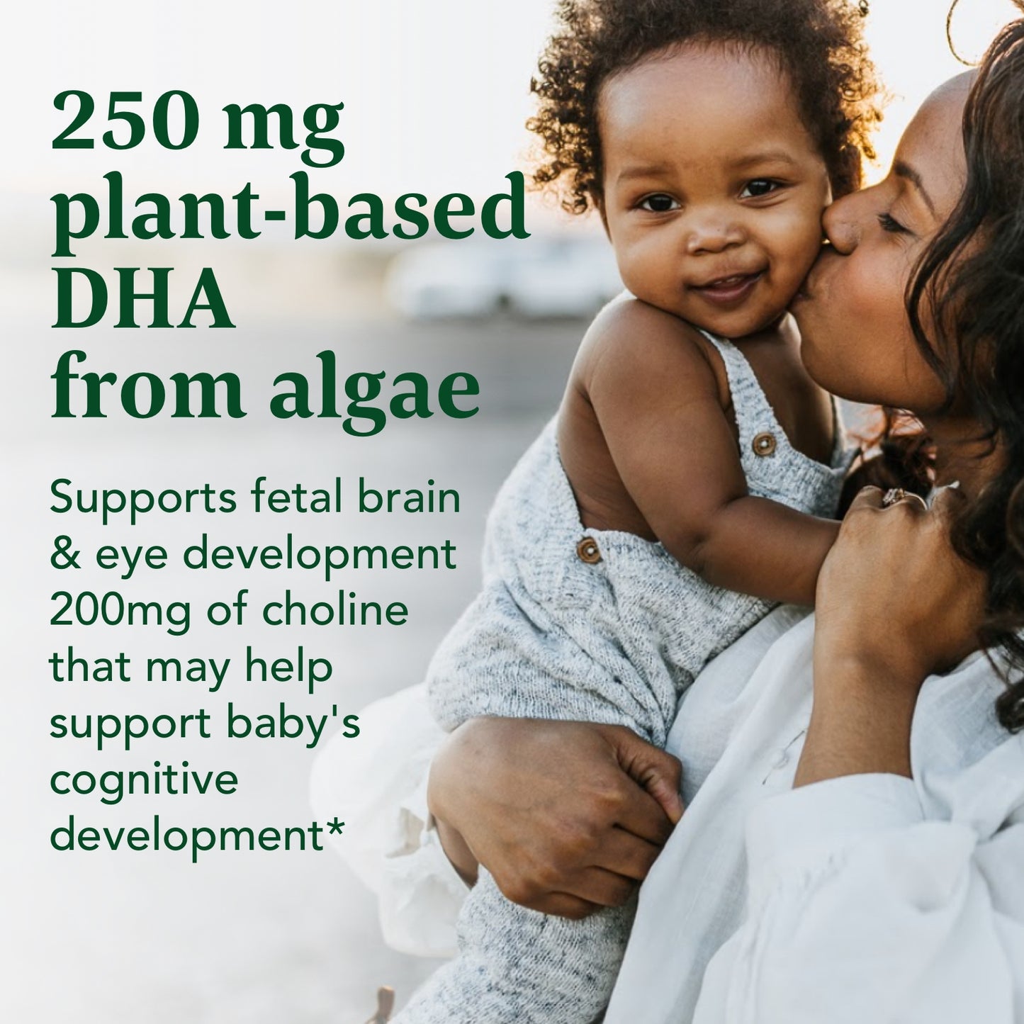 MegaFood Baby & Me 2 Prenatal DHA & Choline - Support Baby's Healthy Brain Development During Pregnancy & Breastfeeding with 250 mg Plant-Based DHA and 160 mg Choline - 60 Caps (30 Servings)