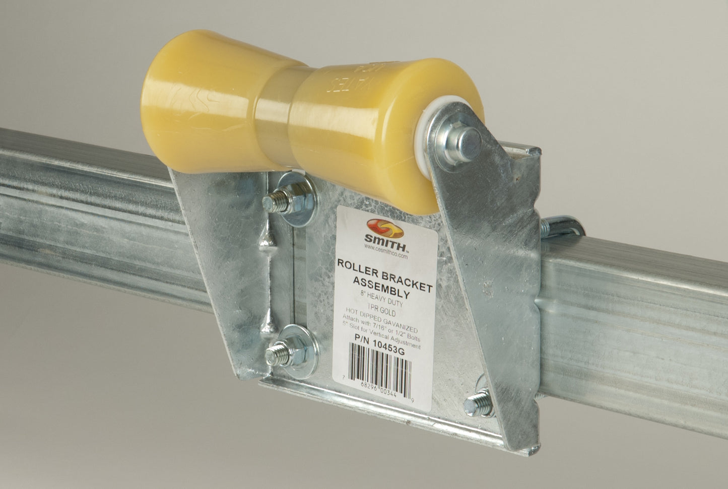 CE Smith - 10453G Galvanized Roller Bracket Assembly - Durable Boat Accessories - 8"