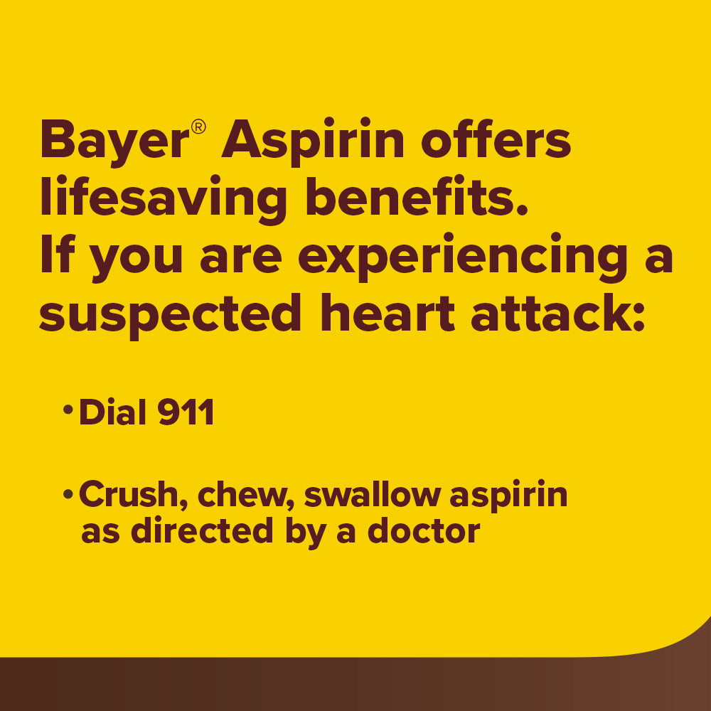 Bayer Chewable Low Dose Aspirin Orange - Value Pack, 36-Count Chewable Tablets (Pack of 9)