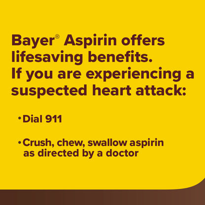 Bayer Chewable Low Dose Aspirin Orange - Value Pack, 36-Count Chewable Tablets (Pack of 9)