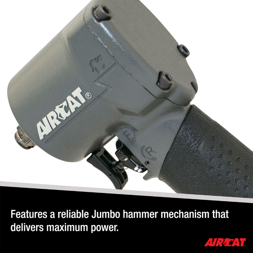 AIRCAT 1057-TH 1/2-Inch Stubby Impact Wrench 700 ft-lbs