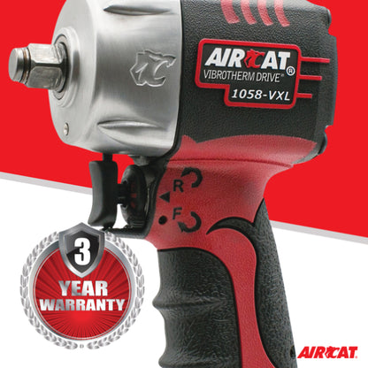 AIRCAT 1058-VXL 1/2-Inch Vibrotherm Drive Composite Compact Impact Wrench 750 ft-lbs