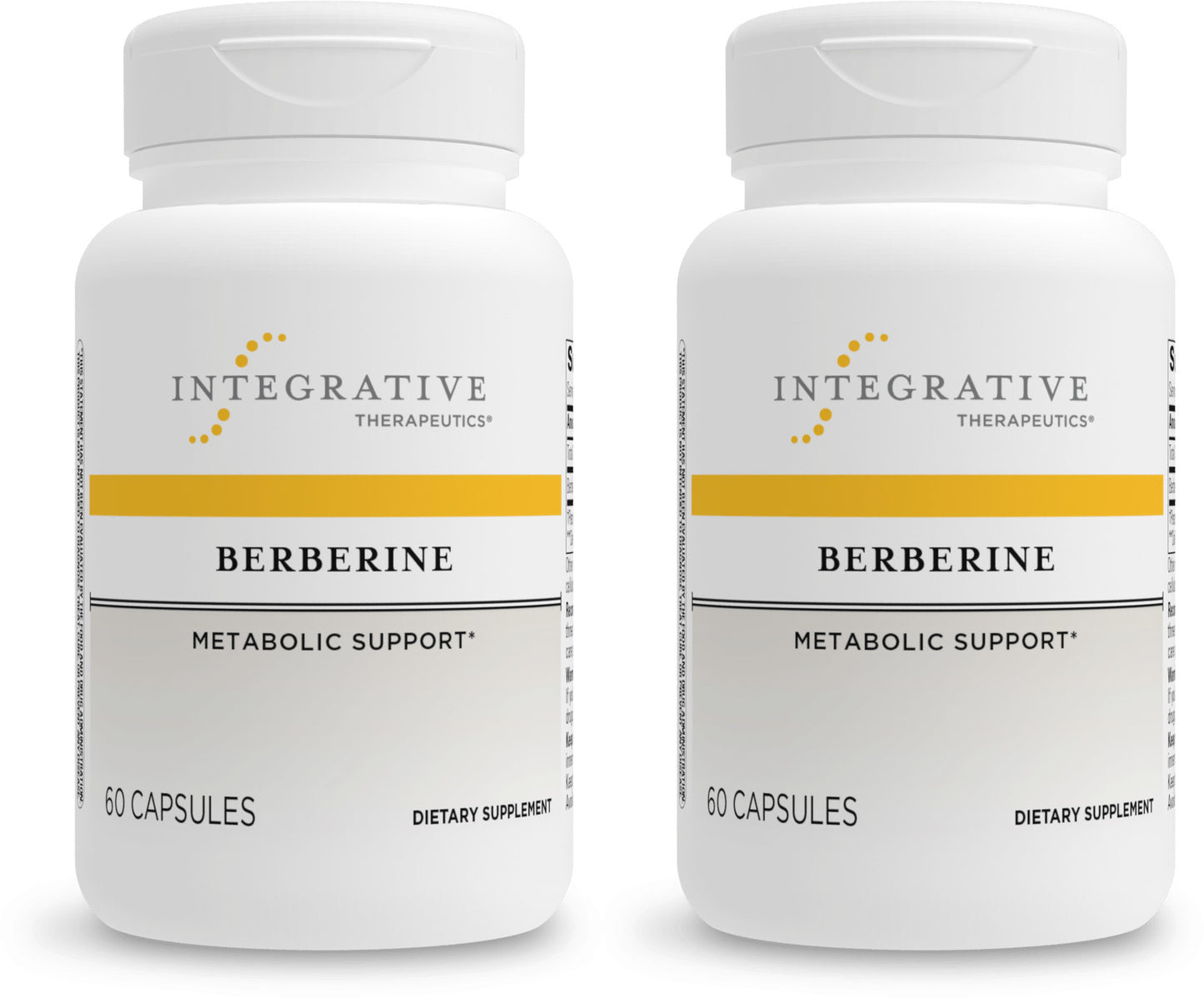 Integrative Therapeutics Berberine - Metabolic Support Supplement with Berberine HCl* - for Men and Women - Gluten Free and Vegan - 60 500 mg Capsules - 2 Pack