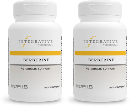 Integrative Therapeutics Berberine - Metabolic Support Supplement with Berberine HCl* - for Men and Women - Gluten Free and Vegan - 60 500 mg Capsules - 2 Pack