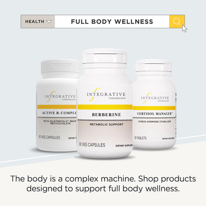 Integrative Therapeutics Berberine - Metabolic Support Supplement with Berberine HCl* - for Men and Women - Gluten Free and Vegan - 60 500 mg Capsules - 2 Pack